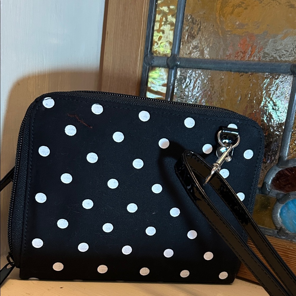 Pendleton Black and White Dot Crossbody Bag - Picture 3 of 4